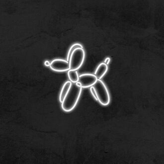 Hund Luftballon Neonschild