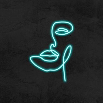 Gesichtslinie Neonschild