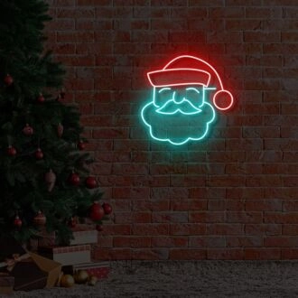 Santa Face LED Neon Sign
