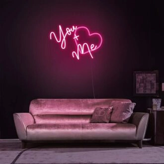 You Plus Me Neon Sign