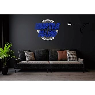 Hustle Hard Infinity Mirror Neon Sign