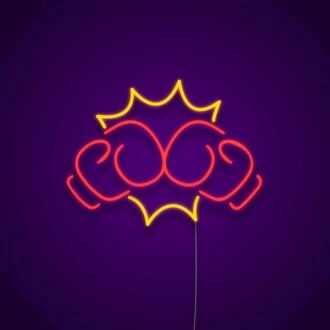 Boxen Schlag Neonzeichen