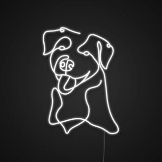 Hundelinienkunst-Neonschild