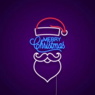 Merry Christmas Santa Neon Sign