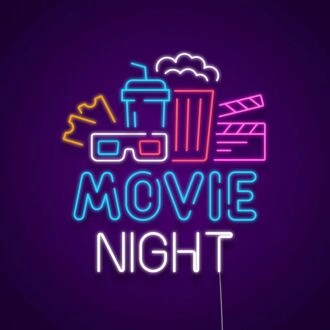 Movie Night Neon Sign