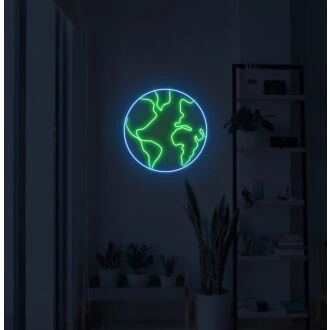 Das Planet Erde Neonschild