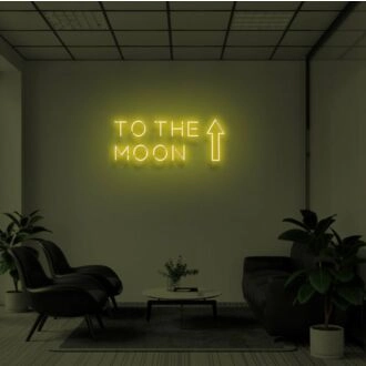 TO THE MOON" LED Neon Sign