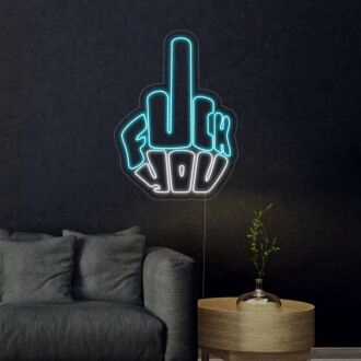 Fick dich Mittelfinger Neonschild