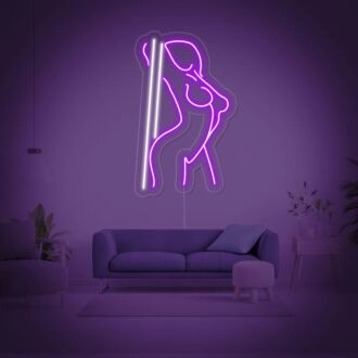 Pole Dance Girl Neon Sign