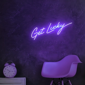 "Get Lucky" LED Neon Sign