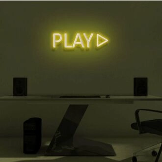 PRESS PLAY" LED Neon Sign