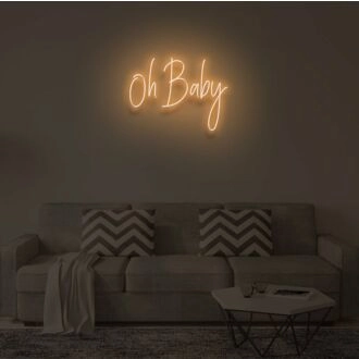 OH BABY" LED Neon Sign
