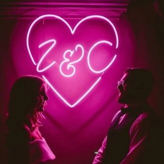 Customize Name Modern Love Neon Sign for Wedding