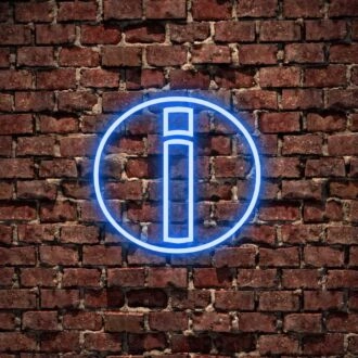 Neonzeichen für Kleinbuchstabe I