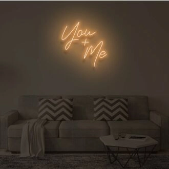 "YOU + ME" LED Neon Sign