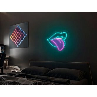 Lippen Zunge Lecken Neonschild