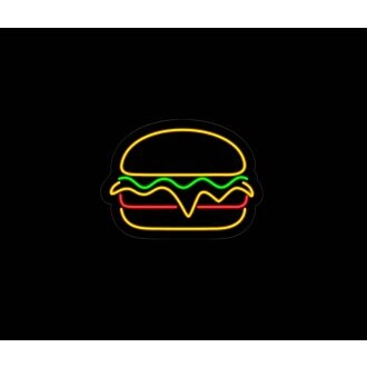 Fast Food Burger Neon Sign