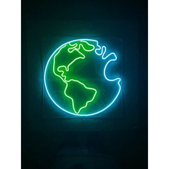 Erdplanet-Neonschild