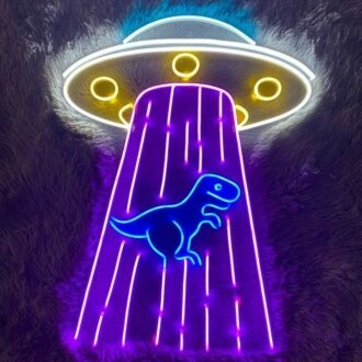 UFO Dinosaur Neon Sign