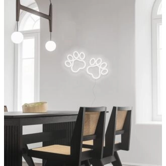 Hundepfoten-Neonschild