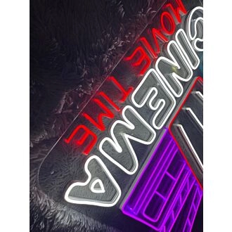 Cinema Movie Time Neon Sign