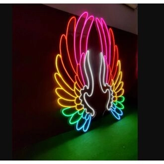 Engelsflügel Bunt V2 Neonzeichen