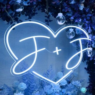 Customize Initials in the heart Led Neon Sign