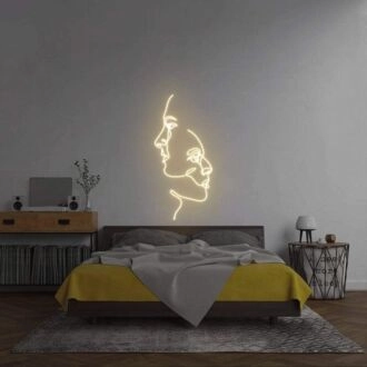 Zwei Gesichter Neon Schild