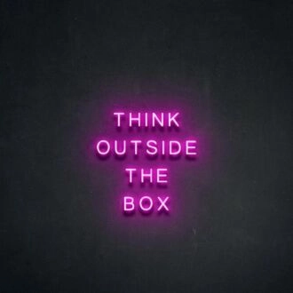 'Think Outside The Box' Neon Sign