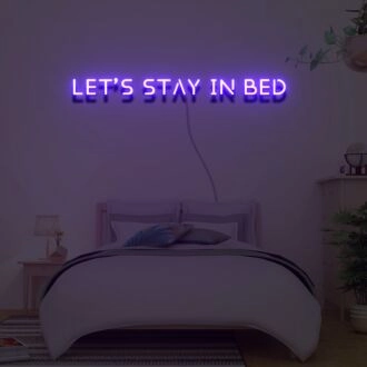 Lets Stay In Bed Neon Sign Lights Night Lamp Led Neon Sign Light For Home Party