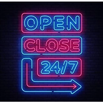 Open Close Led Neon Signs Wall Decor