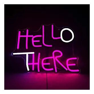 Hello There Neon Sign For Wall Decor Hell Here Reusable Letter Neon Sign