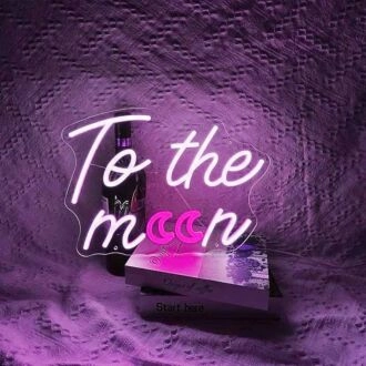 To the Moon LED Neon Sign