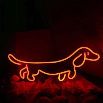 Sausage Dog Red Neon Sign