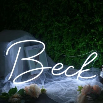 Beck White Neon Sign
