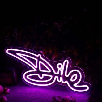Dile Dark Purple Neon Sign