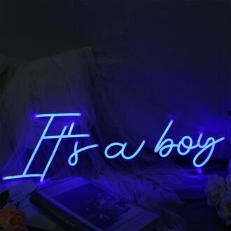 It Is A Boy Blue Neon Sign