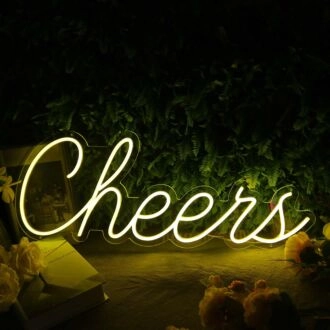 Cheers Yellow Custom Neon Sign