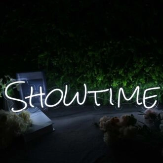 Show Time White Neon Sign