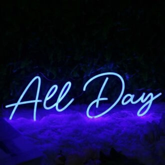 All Day Blue Neon Sign