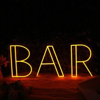 BAR Orange Custom Neon Sign