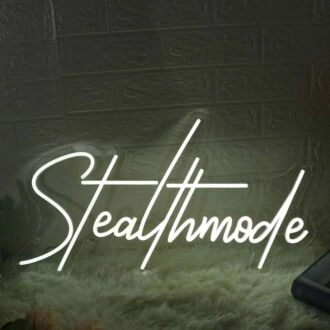 Stealthmode White Neon Sign