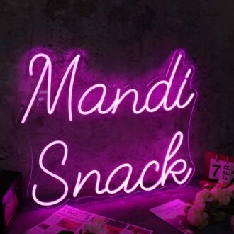 Mandi Snack Purple Neon Sign