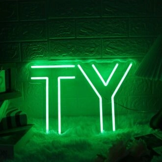 TY Green Custom Neon Sign