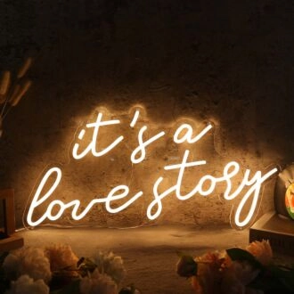 It Is A Love Story Yellow Custom Neon Sign