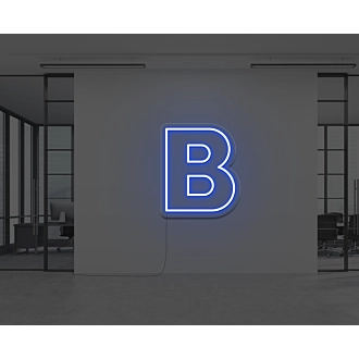 Neon Letter B