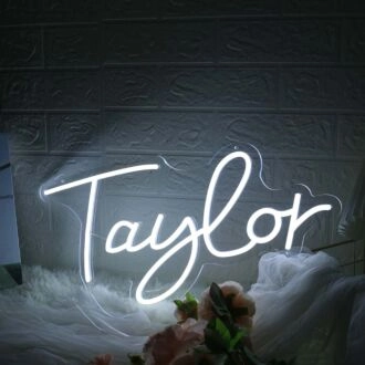 Taylor White Name Neon Sign