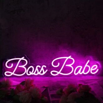 Boss Babe Purple Neon Sign