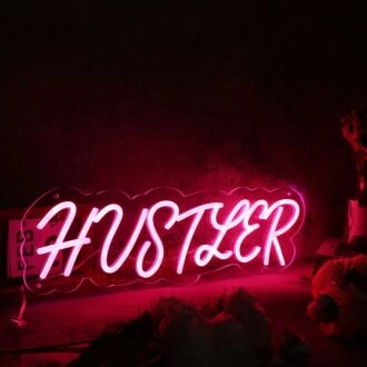 Hustler Red Custom Neon Sign