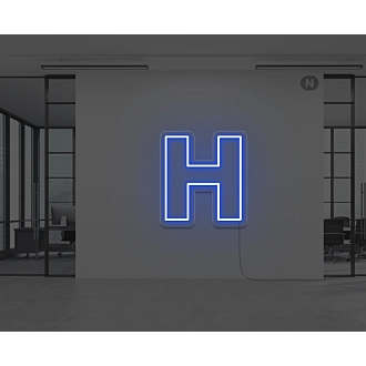 Neon Letter H